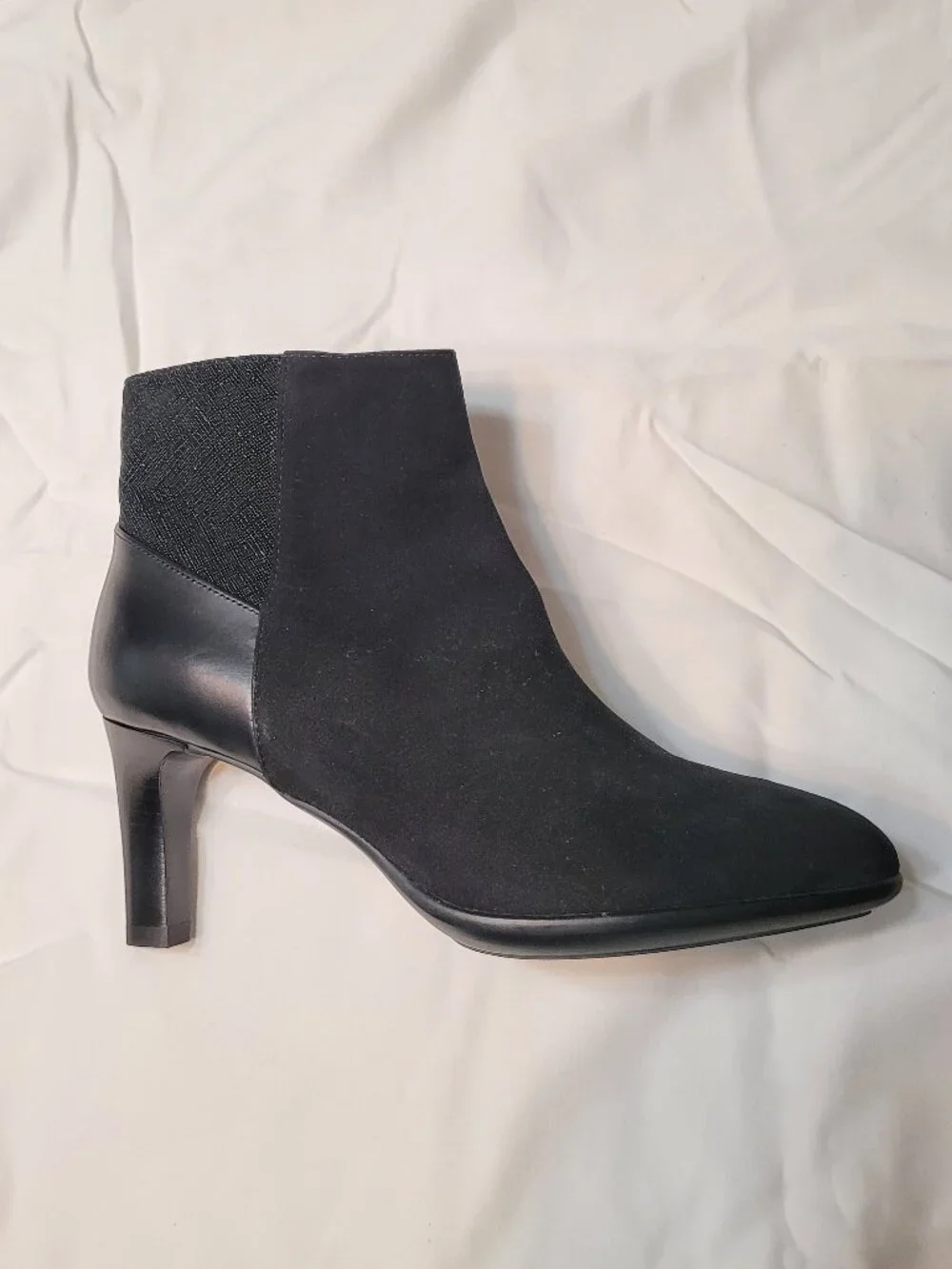 Aqualtalia Black Suede Leather Side Zip Ankle Boots Made in Italy